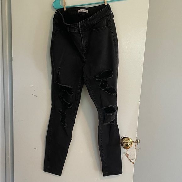 SO Black Ripped Skinny Jeans - Picture 1 of 1